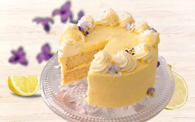 Artistic lemon cake