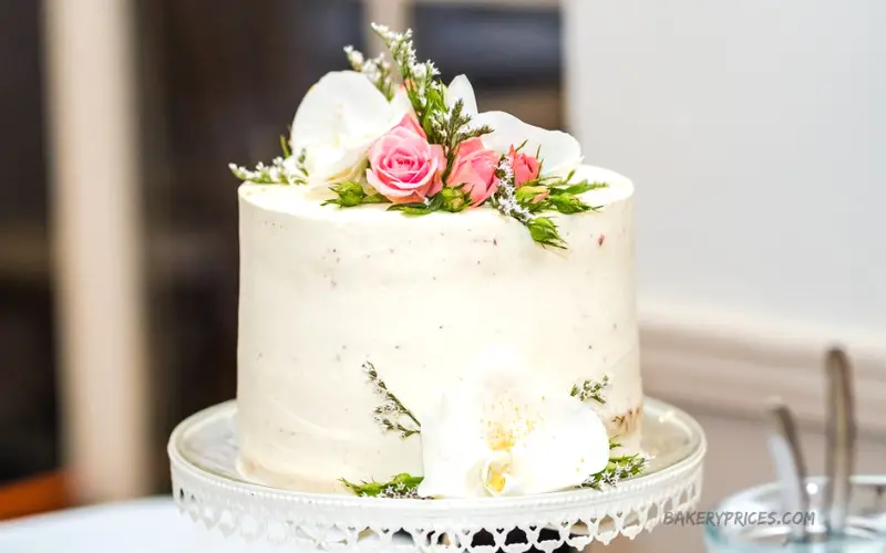 Walmart Wedding Cakes menu with updated prices
